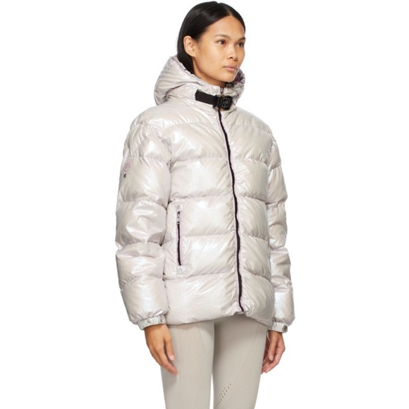Moncler Shimmering Silver Puffer Coat - Picture 2 of 11